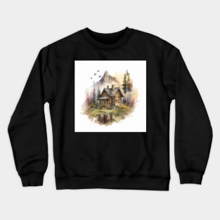 Mountain Log Cabin Ornament Crewneck Sweatshirt